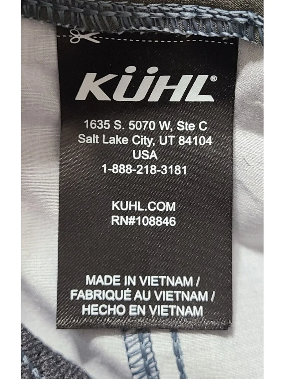Kuhl Getaway Shorts Mens Sz Large Oceanview Wave Blue Hemp Blend Quick Dry Beach